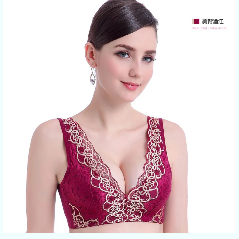 No rims Women cotton Bra lace adjustment type gather Padded Stretch Casual Mature  Vest Three-dimensional full cup Bras 5148