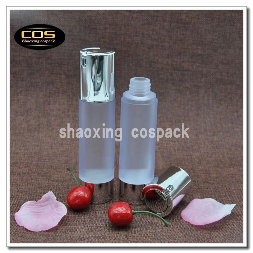 

ZA213-50ml frosted bottles with airless pump, 50ml round lotion bottles, 50ml round airless bottle for cosmetics