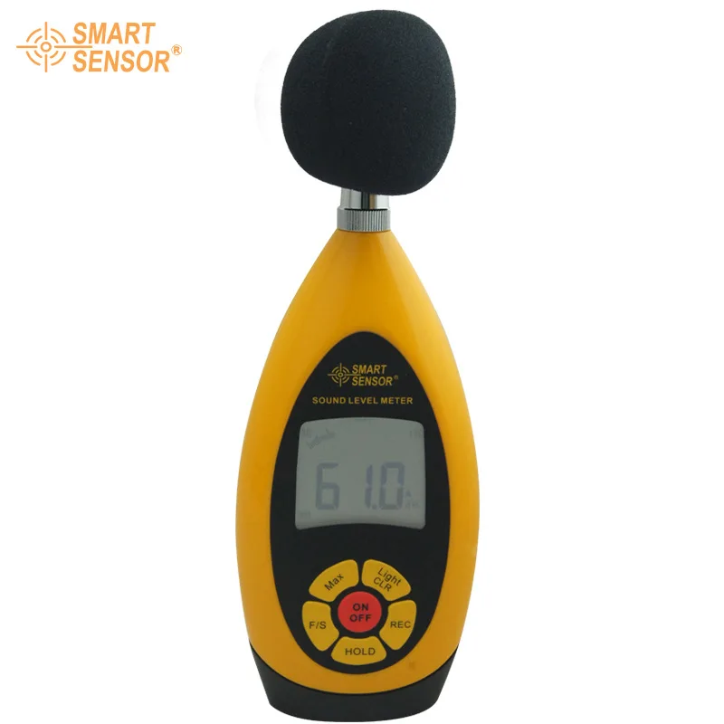 Smart Sensor AR854 Handheld Digital Noise Sound Level Meter Tester Range 30dB-130dB Accuracy +/- 1.5db Store 10000 Readings USB