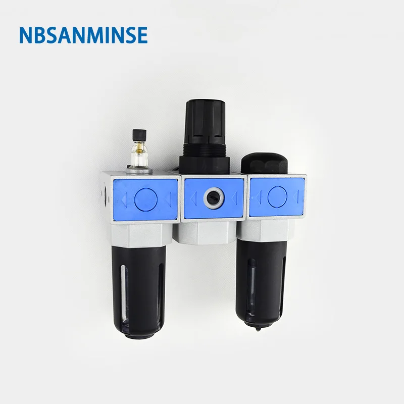 UFRL 1/4 3/8 1/2 3/4 1 inch Air Filter Regulator Lubricator Air Preparation Units Pneumatic Auto Drain Piston Desgin NBSANMINSE