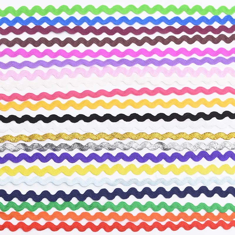 Grosgrain Ribbon Lace Trim, Curve Wavy Lace, S Shape, DIY Craft, Acessórios de costura, Costume Hat, Cortina, Pillow Decoração, 25m