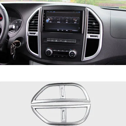 2014-2017 Voor Mercedes Benz Vito W447 Interieur Cover Dashboard AC Outlet Trim Audio Handvat Bekerhouder Panel Chrome accessoires