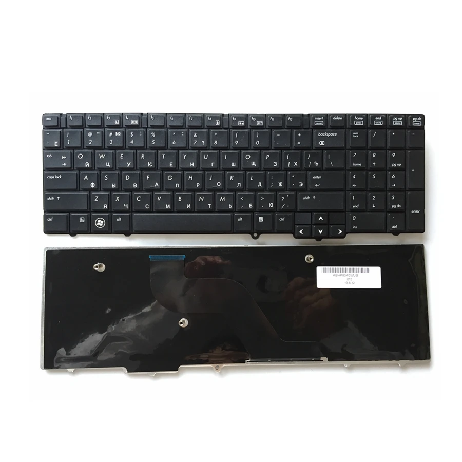 

RU New FOR HP EliteBook 8540 8540P 8540W Replace laptop keyboard Russian Black without pointing sticks