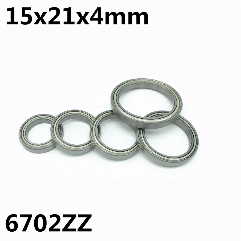 

10pcs 6702ZZ The high quality of ultra-thin deep groove ball bearings 15x21x4 mm 61702ZZ 6702 6702Z