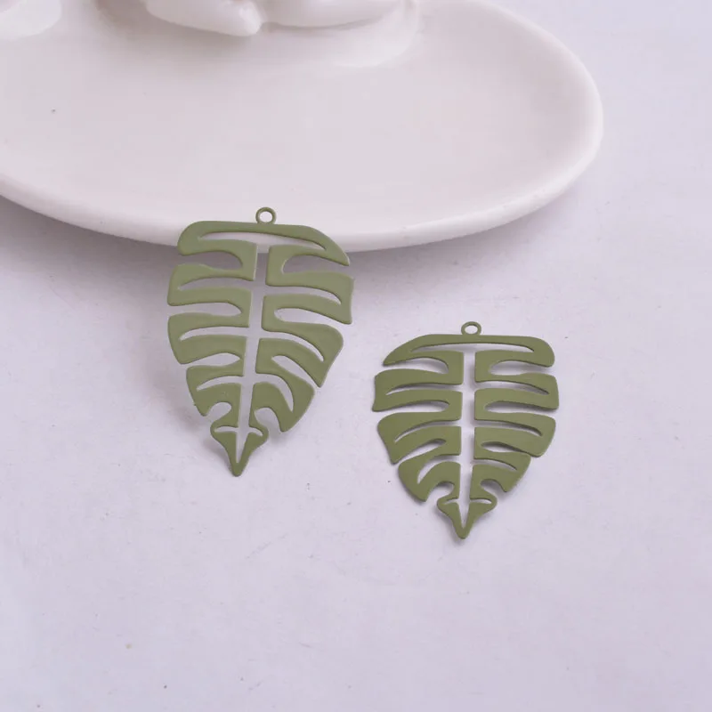 30pcs AB4965 28*43mm  Big Bones Shape Charms Articles Green Purple Silver Color Pendant Painted Earring Findings