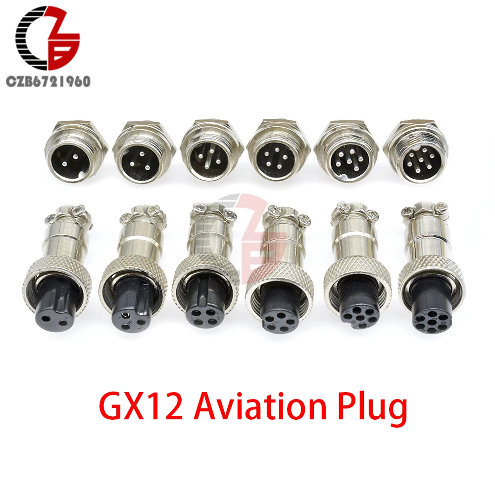 1Pair GX12 GX16 GX20 2/3/4/5/6/7/8/9/10/12/14/15P 3-10A 150V Male Female Aviation Connector Wire Panel Mount Screw Plug Socket