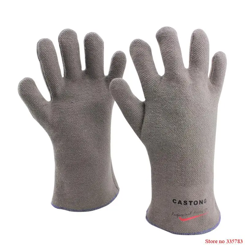 250 degrees heat insulation gloves High temperature resistant gloves to hot flame retardant anti-scald fire Aramid fiber woven