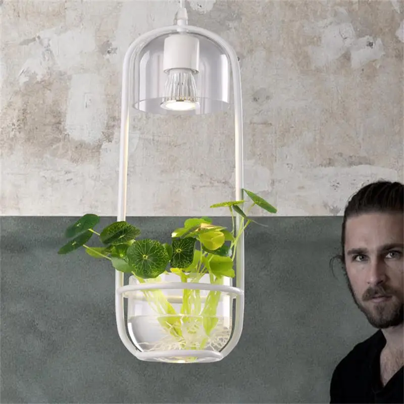 Nordic Industrial Pendant Lights Green Plant Hanging Lamp Living Room Dining Room Kitchen Bedroom Suspension Lighting Fixtures