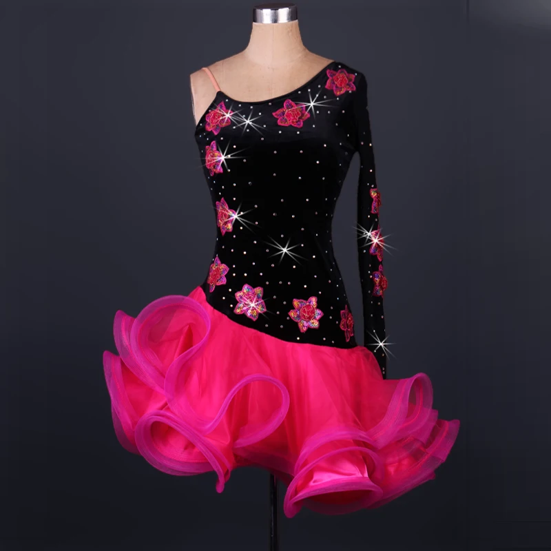 

Latin Dance Dress Women/Girls For Salecha Cha/Rumba/Samba/Ballroom Dancing Dancewear Fitness Clothes Lady/Kids Dance Costume