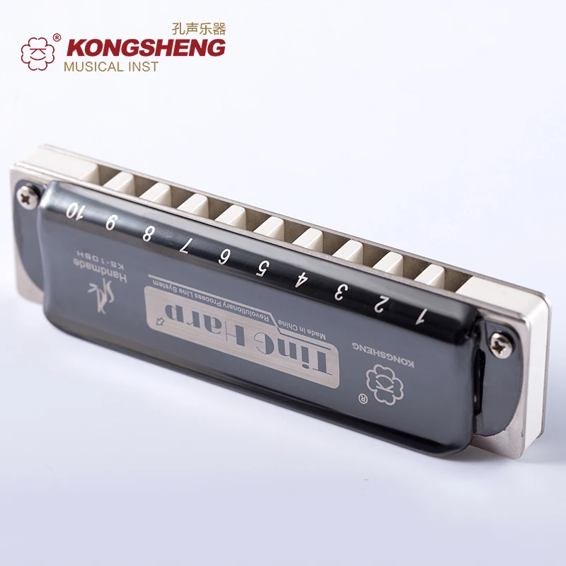 KONGSHENG KS-10BH Tingharp Diatonic Harmonica White Comb Major and Paddy Richter Tuning