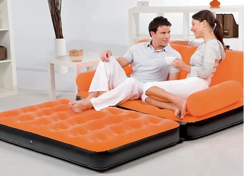 205CM X 146CM X 66CM outdoor l lazy inflatable sofa bed apartment folding bed multi-functional sofa