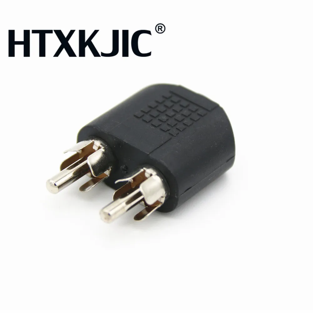 3.5mm 1/8  Stereo Female To 2 Male RCA Jack Adapter Aux Audio Y adapter  Splitter