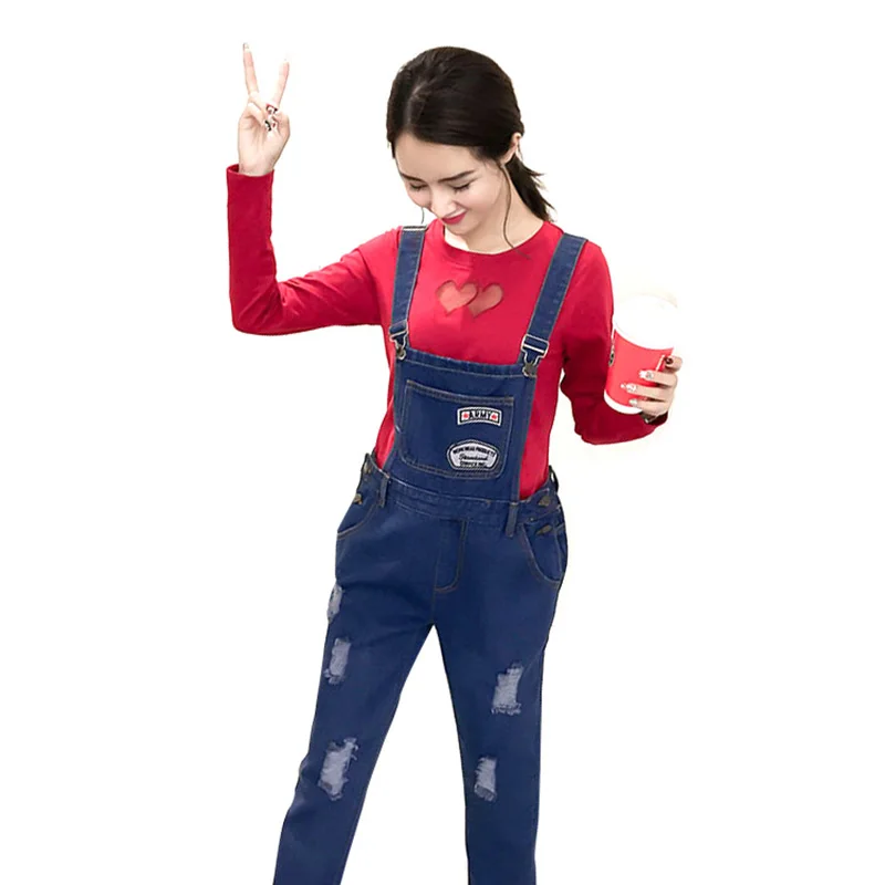 Maternity Clothing Pants Spring Autumn Cotton Plus Size Overalls Pregnant Women Large Size Suspender Trousers Jeans for pregnant