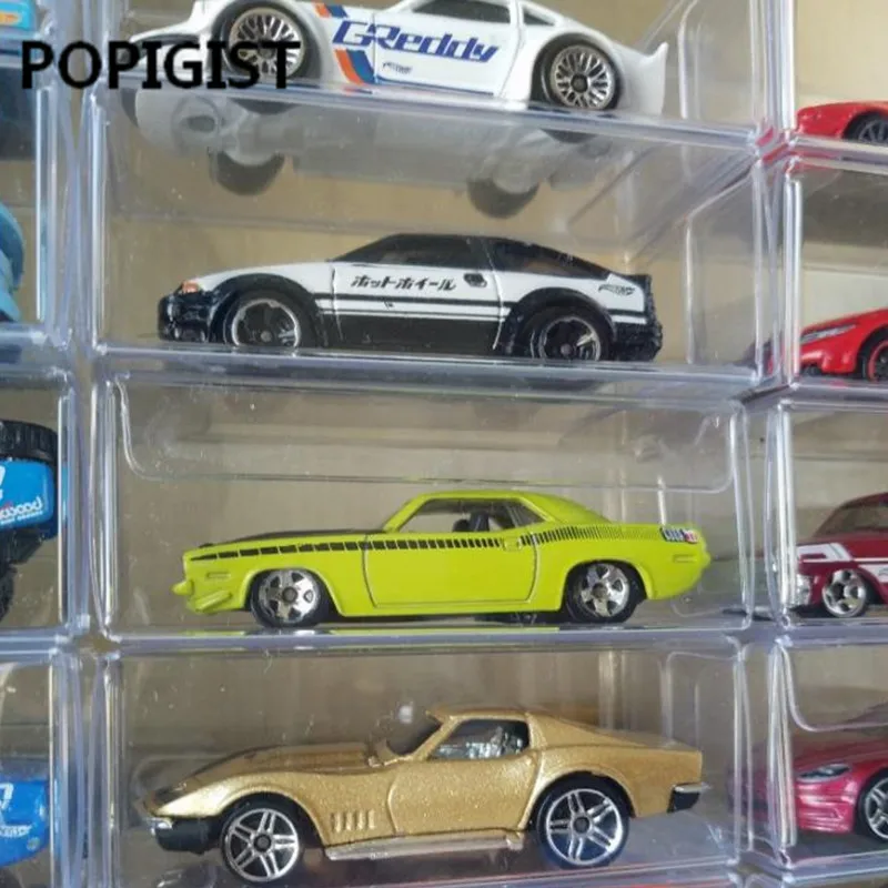 82*40*30mm PVC Clear MATCHBOX TOMY Toy Car Model 1/64 TOMICA Hot Wheels Dust Proof Display Protection Box 100PCS