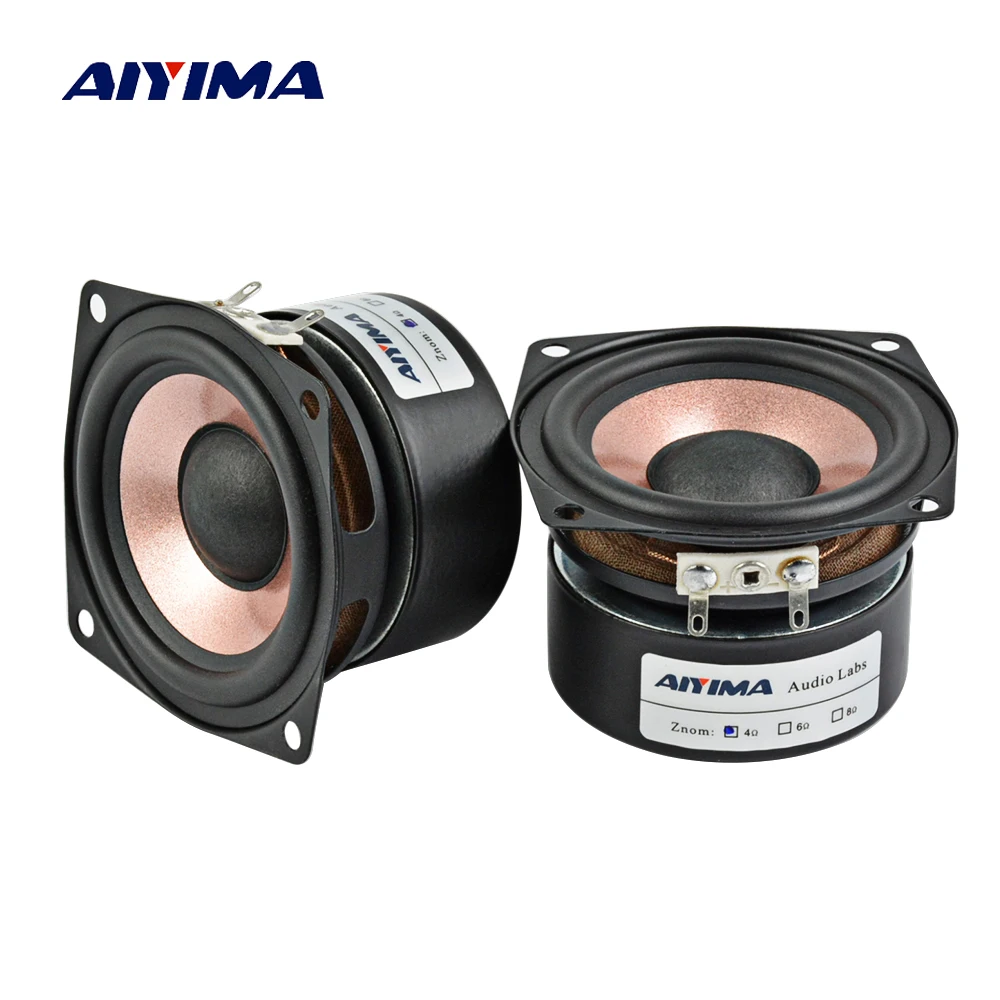 AIYIMA 2 Stücke 2,5 Zoll Audio Full Range Lautsprecher 4 8 Ohm HIFI Heimkino 8-15 Watt Musik Desktop Lautsprecher Lautsprecher