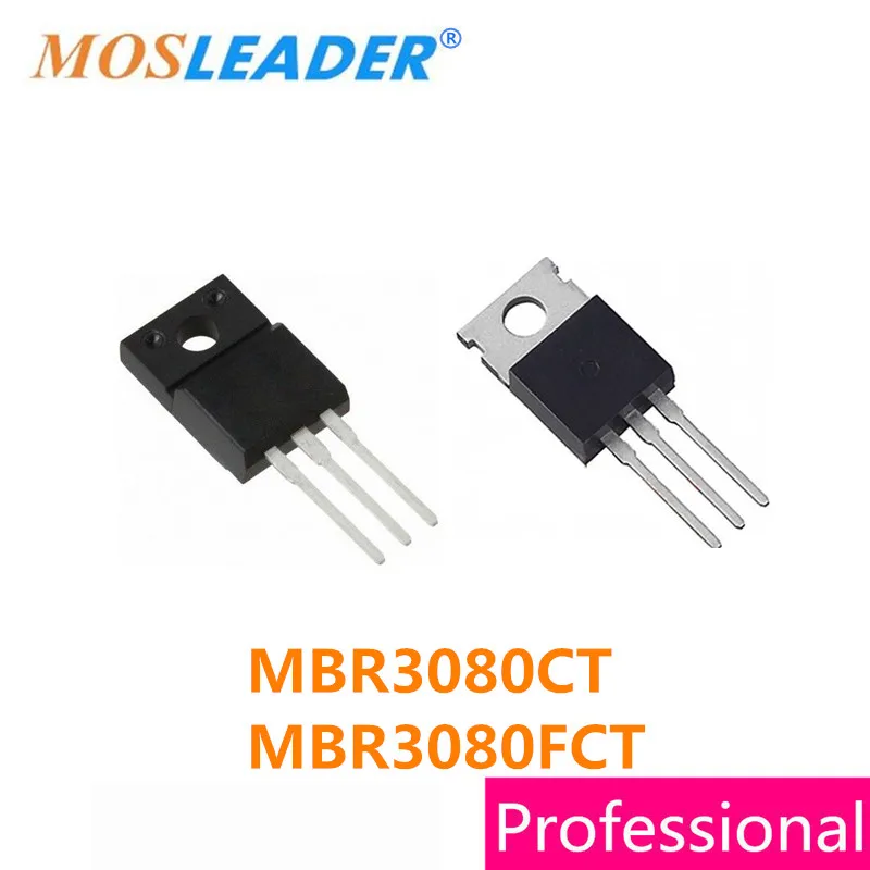 

Mosleader 50 шт. MBR3080CT TO220 MBR3080FCT TO220F MBR3080 Schottky 30A 80В высокое качество