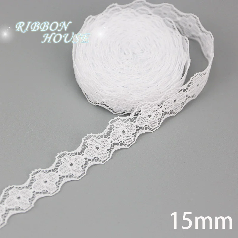 (5 yards/roll) white lace fabric Webbing Decoration packing Material roll wholesale