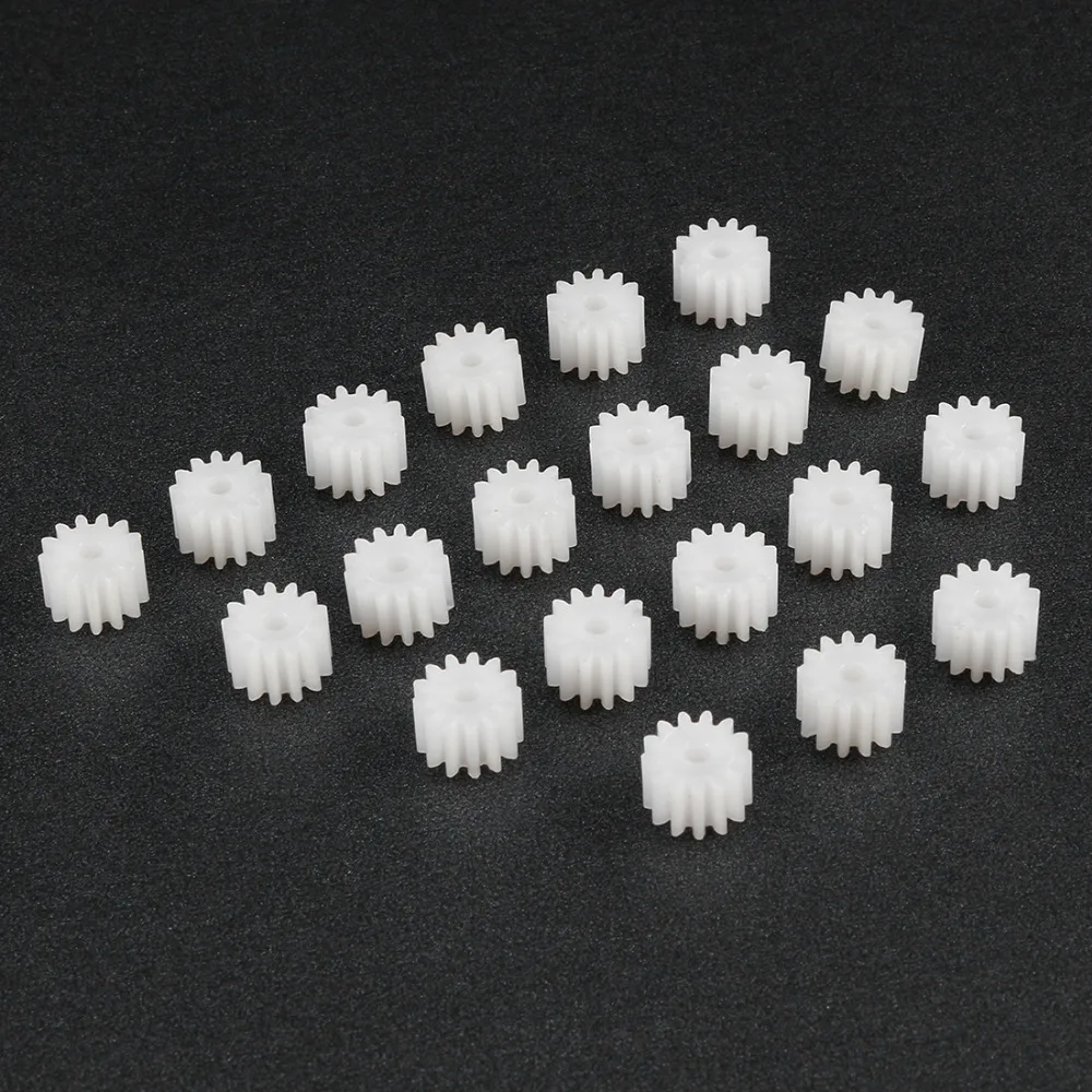 Uxcell 20Pcs 5x7.5mm 13 Teeth Plastic Bevel Gear 2mm Hole Diameter for DIY Car Robot Model Motor Toy Accessories 132A