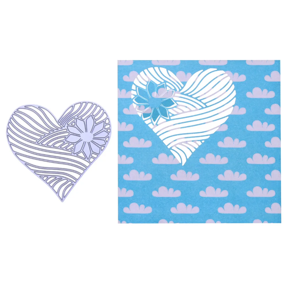 

Hollow Heart Metal Cutting Dies Stencil for DIY Scrapbooking Paper Album Embossing Valentine's Day Gift Card Decorative Crafts