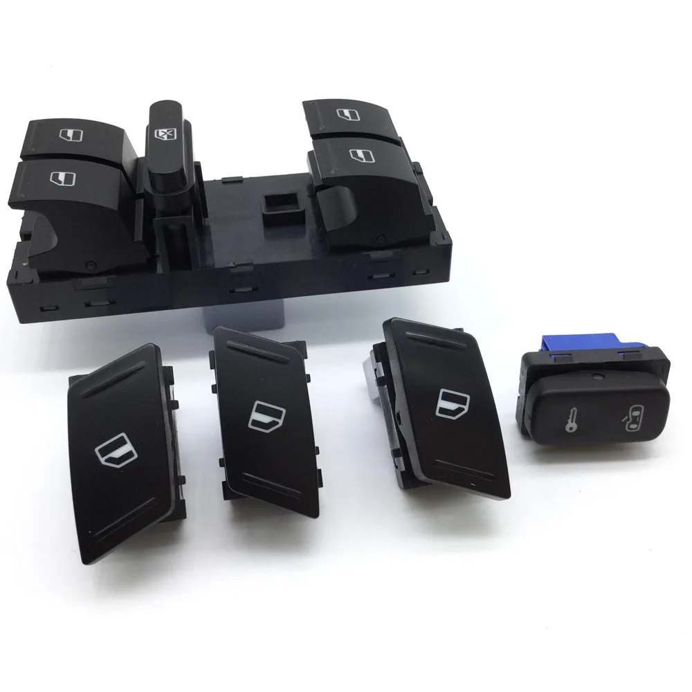 for Skoda Octavia MK2 Yeti 03-14 Power Window Door Control Switch Button 1Z0962125A, 1Z0959858B, 1Z0959856, 1Z0959855