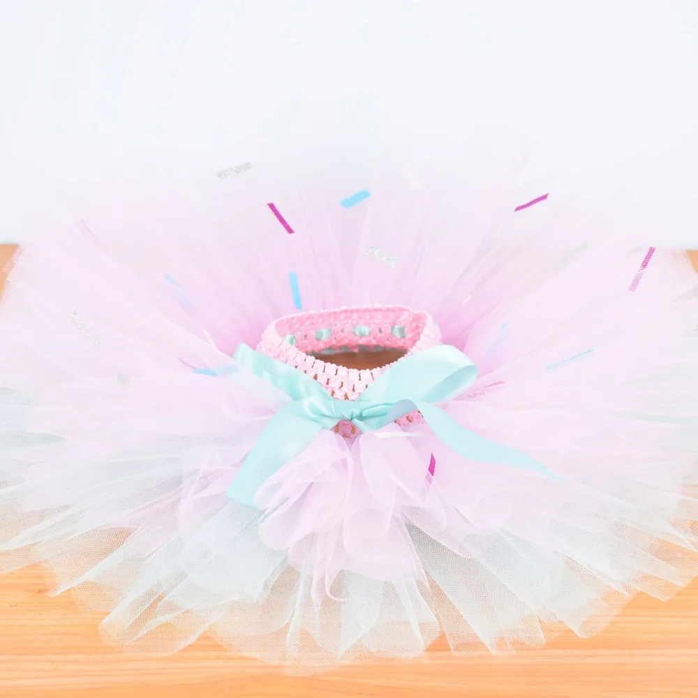 Candy Donut Baby Girls Tutu skirt Baby Birthday Party Costume Kids Dance Skirt Infant Toddler Tulle Skirt Newborn-5T 6T