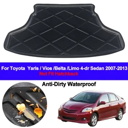 Rear Boot Cargo Liner Trunk Floor Mat Carpets Tray Mats Carpet For Toyota Yaris Vios Belta Limo 2007 - 2012 2013 4 Door Sedan