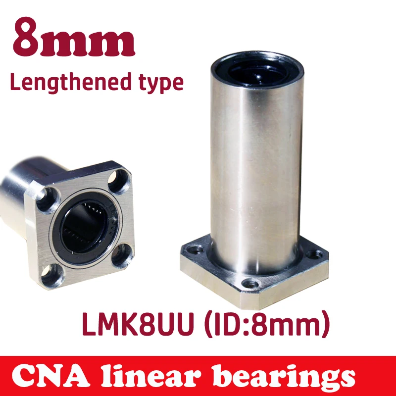 Free Shipping LMK8LUU 8 Mm Long Square Flange Type Linear Bearing CNC Parts 3d Printer Parts