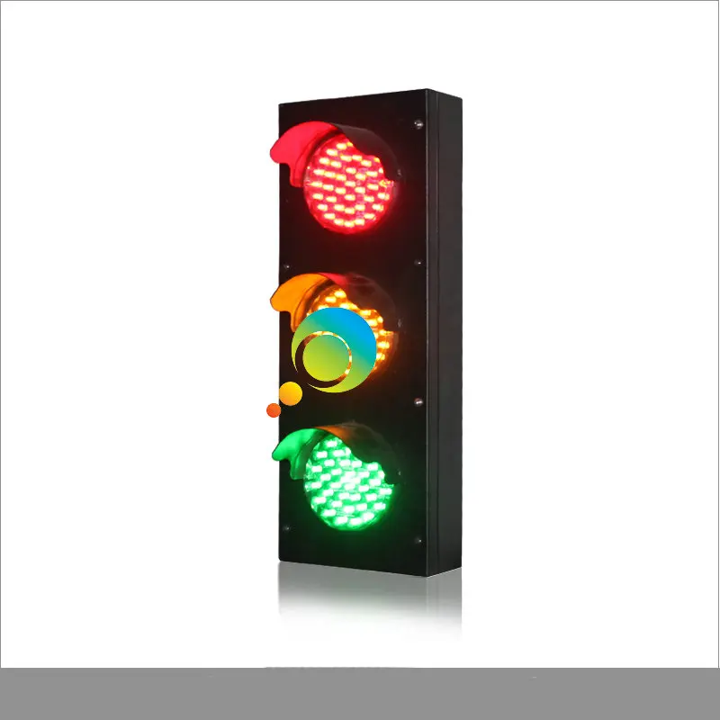 Shenzhen manufacturer parking lots traffic light mini 82mm traffic lights for school teaching led traffic light