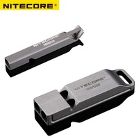 Nitecore NWS10 NWS20 Titanium Emergency Whistle Necklace Pendant Outdoor 120dB with Key Chain+Free Shipping