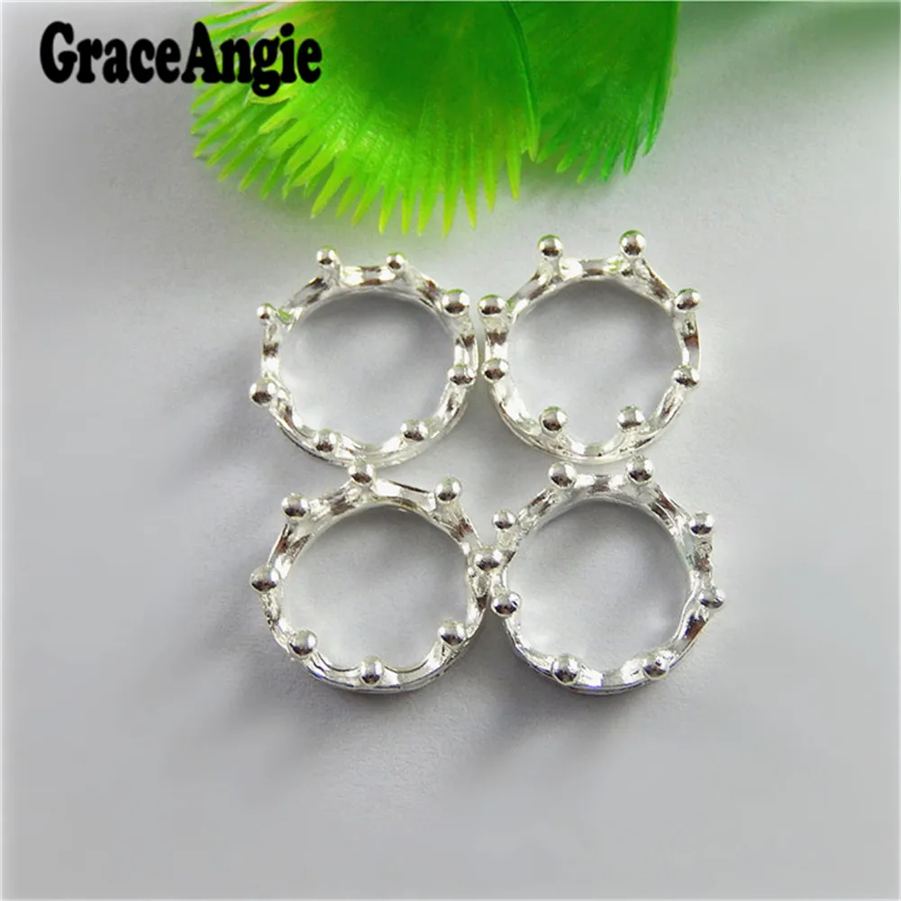 GraceAngie 20pcs Color Creative Imitation Mini Crown Style Pendants Charms Jewelry Making Accessary Crafts Gift