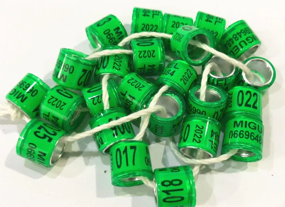 colorful 100pcs free shipping high quality customed customized birds pigeon leg foot rings ring for pigeon bands
