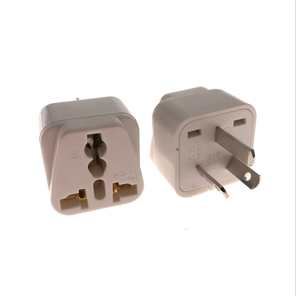 White New Universal Power Adapter Travel Adaptor 3 pin AU Converter US UK EU AU to AU Plug Charger For Australia New Zealand