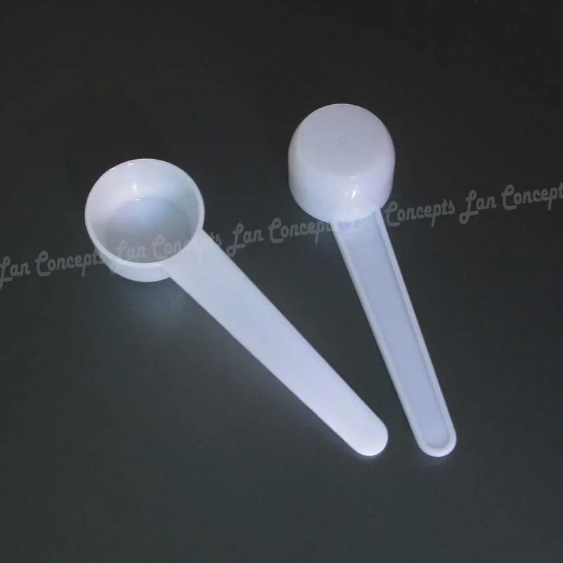 5g Measure Spoons 5 gram PP Scoop 10ML Plastic Measuring Spoon Kitchen Tools - white translucence for option 200pcs/lot