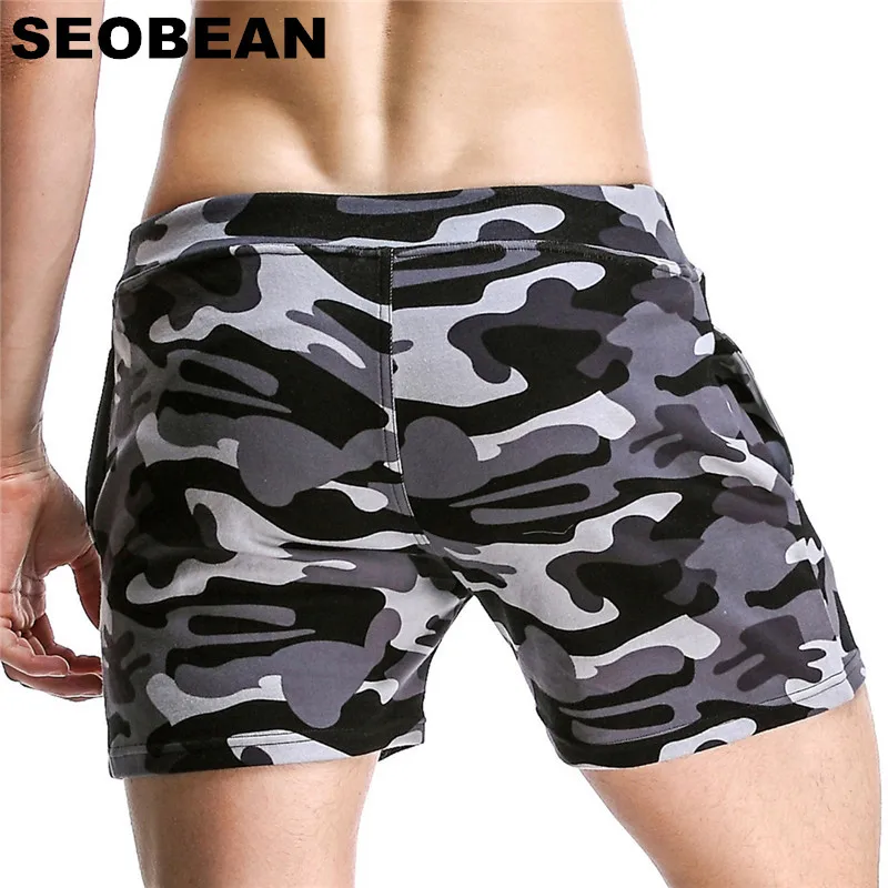 SEOBEAN Camouflage Shorts Men Casual Shorts Fitness Men Bermuda Cotton Jogger Sweatpants