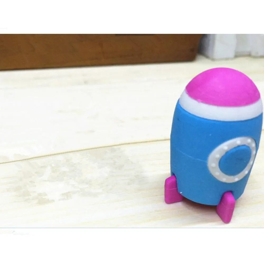 Korean Eraser Rocket Eraser  School Stationery Eraser Random Color Mini Cute Students Eraser 5 pieces per lot plus small gift