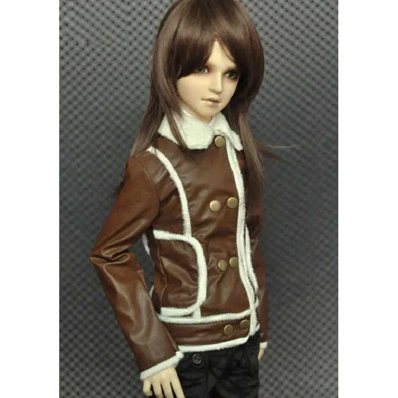 

Coffee Jacket Coat Top Clothing Synthetic Leather For 1/3 24" 60cm 70cm SD17 Uncle Tall Male BJD SD DK DZ AOD DD Doll