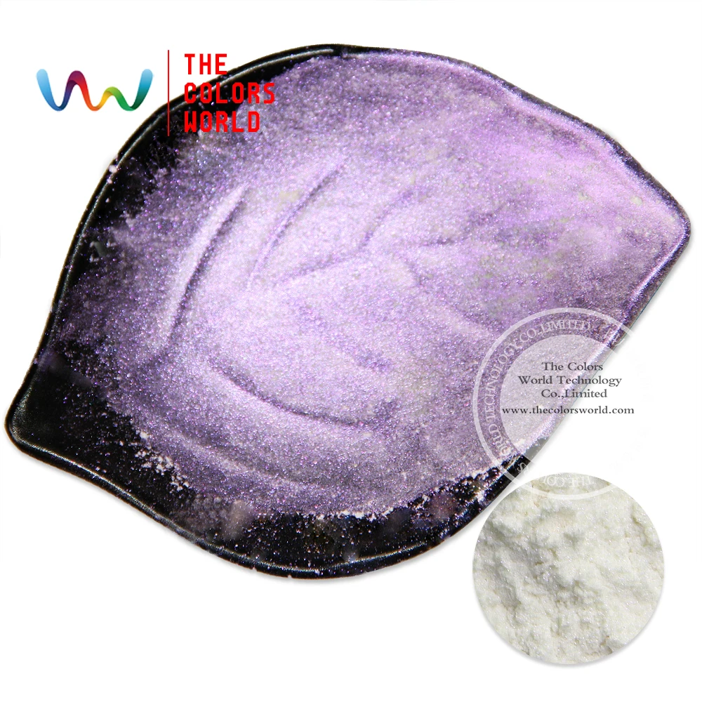 TCWZ671-R4 Tridimensional twinkling diamond Light  purple color pearlescent powder color shifting magic   for nail art or others