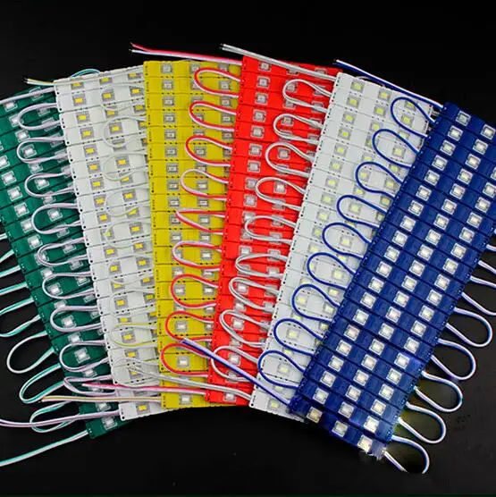 waterproof 5730 3LEDs Injection molding LED Module super bright led modules lighting red/green/blue/Yellow/Pink/Warm