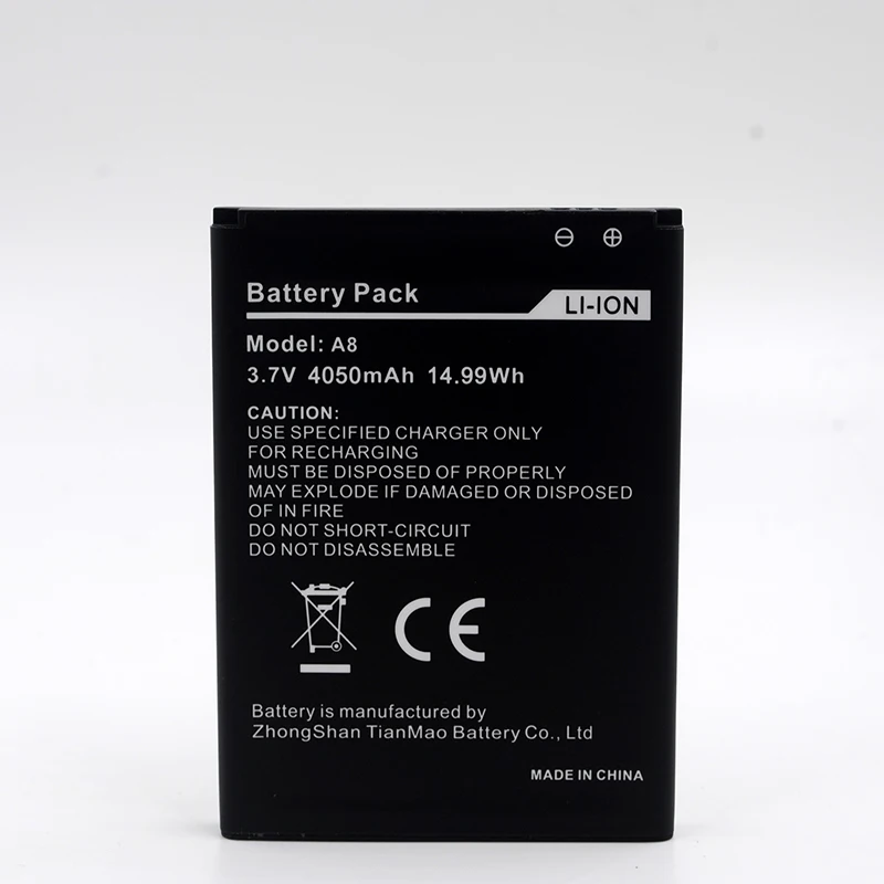 Roson Mobile Phone Battery for AGM A8 A1 Q,4050mAh New Back up Batteries Replacement For AGM A8 SE Smart CellPhone li-ion Battey