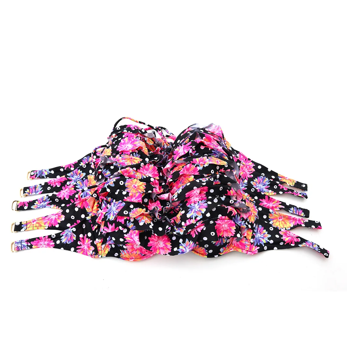 The Bikini TOPS for Women Swimwear Pink Black Flower Bathing suits Sexy girl Underwire Swimming  brazilian Biquini UP