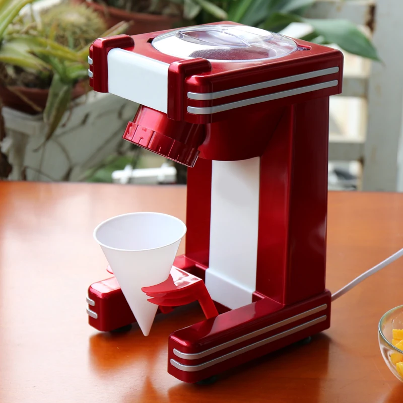 Electric Ice Crusher Shredding Snow Cone Drink Slushy Maker Automatic Smoothies Shaver Breaking Block Shaving Machine Grinder EU