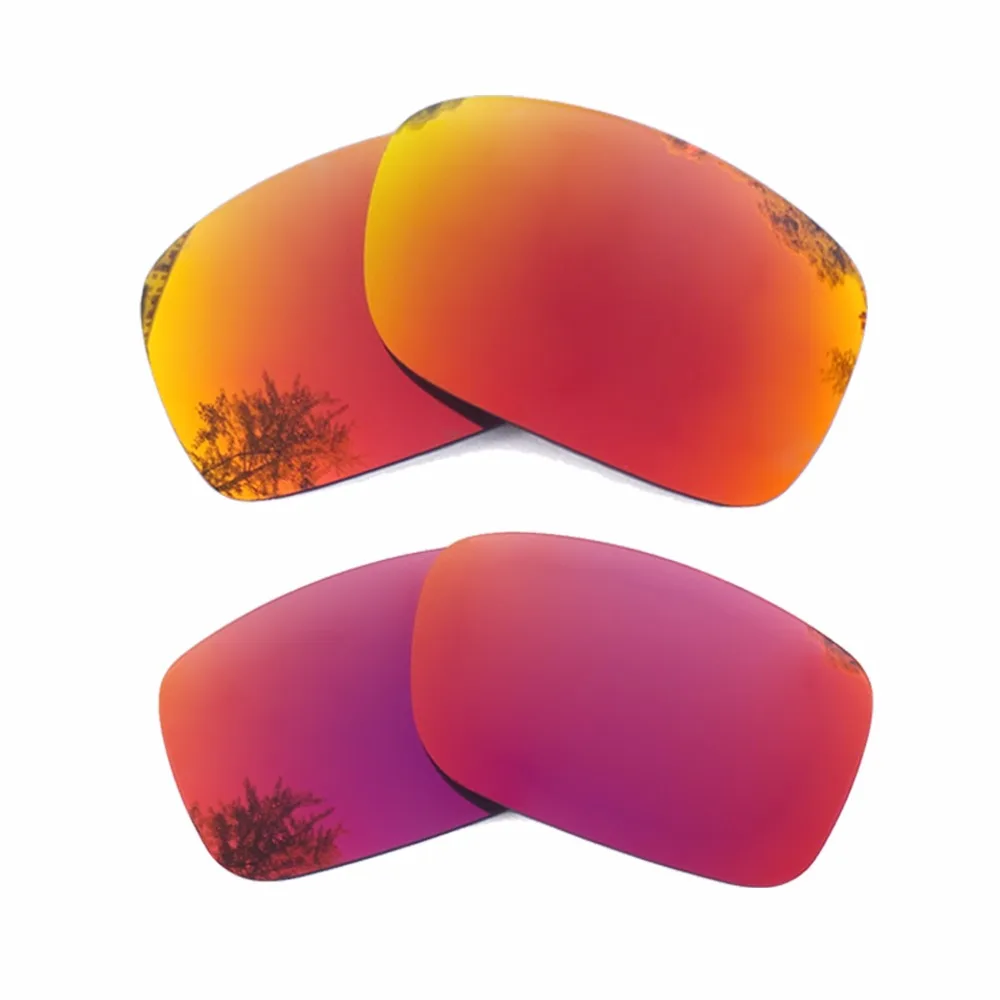 

Orange Red Mirrored & Midnight Sun Mirrored Polarized Replacement Lenses for Crankcase Frame 100% UVA & UVB