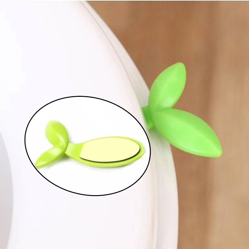 Creative Leaf Shape Toilet Seat Cover Lid Lift Handle Home Bathroom Accessory Portable Sanitary Cover Lifter