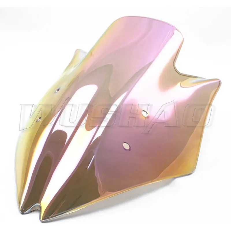 Motorcycle Double Bubble Windshield WindScreen Screen For 2007 2008 2009 Kawasaki Z1000 Z 1000 Black Iridium Clear