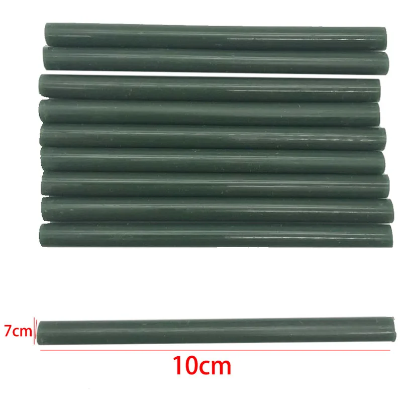 7MM Stick di colla di colore verde scuro per pistola per colla elettrica Car Audio Craft riparazione bastoni adesivo ceralacca Stick 10 pz/lotto