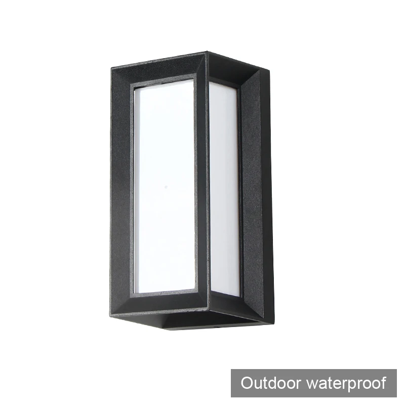 2 Pieces modern cuboid wall light lamp LED outdoor waterproof rectangular solid square LED wall lamp light sconce post modern