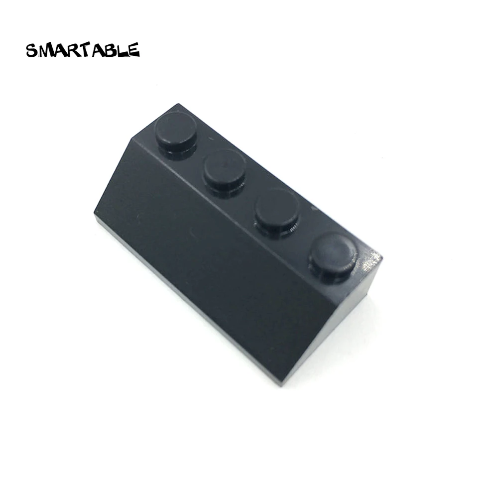 Smartable 슬로프 벽돌 45 2X4 빌딩 블록 부품 DIY 집 지붕 옥상 건물 호환 모든 브랜드 3037 45 개/몫