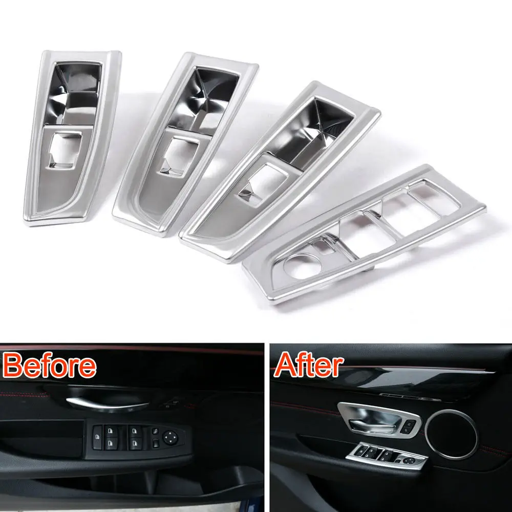 

Car Interior Armrest Door Window Switch Button Bezel Cover Trim For BMW 2015 2016 2 Series Car Styling Accessories Decoration