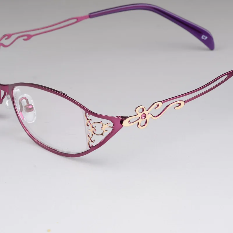 BCLEAR – lunettes en alliage ultralégères pour femmes, monture complète en métal sculpté creux, belle mode, nouveau