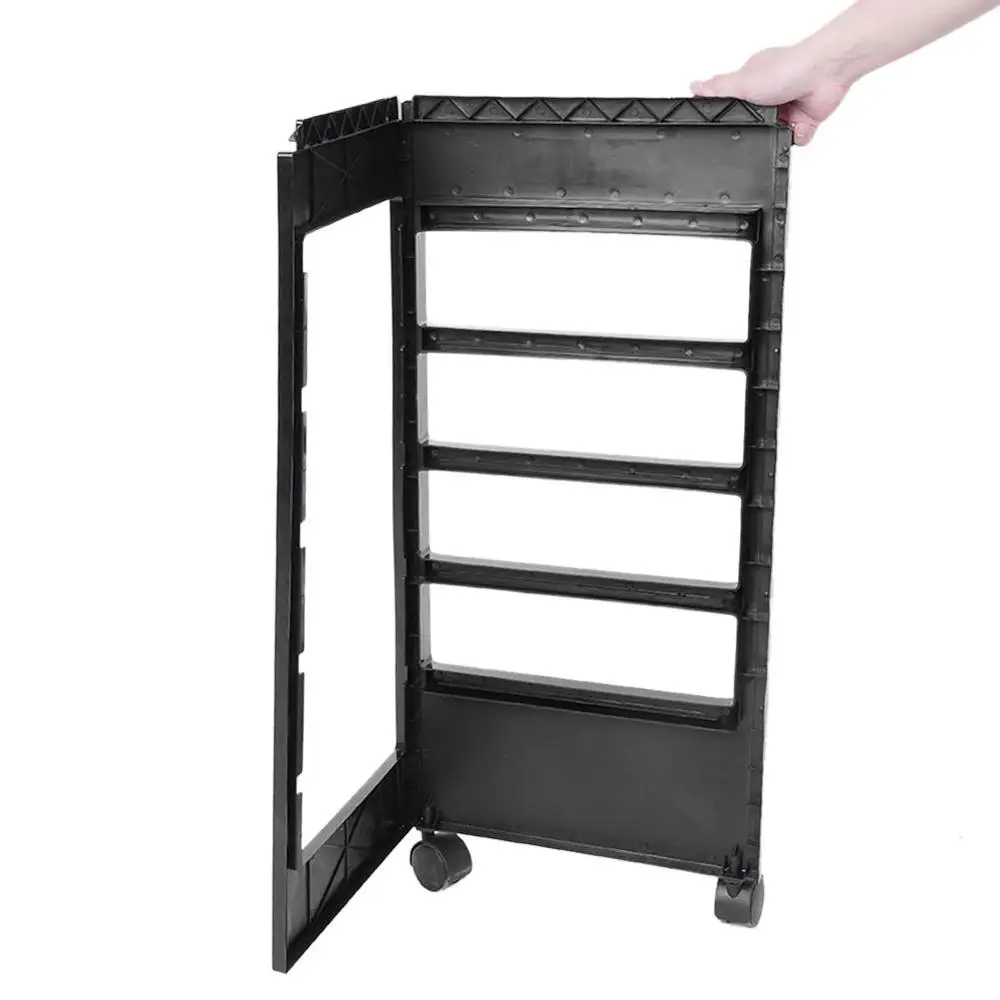 5 Drawers Hair Salon Instrument Storage Cart Adjustable Height Trolley Beauty Tools Multi-functional rack